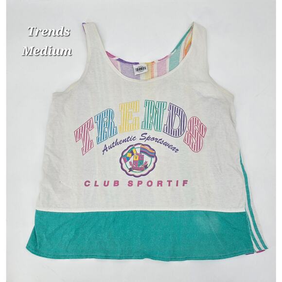 Vintage 80s/90s TRENDS Club Sportif Tank Top - Picture 1 of 7